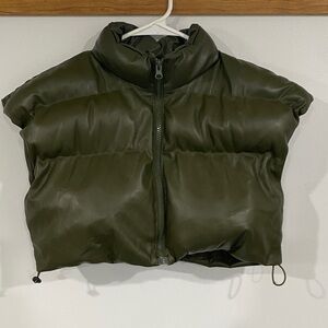 Olive Green Puffer Jacket
